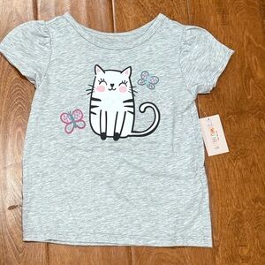 NWT Size 5T Garanimals Gray Cat Graphic T-Shirt